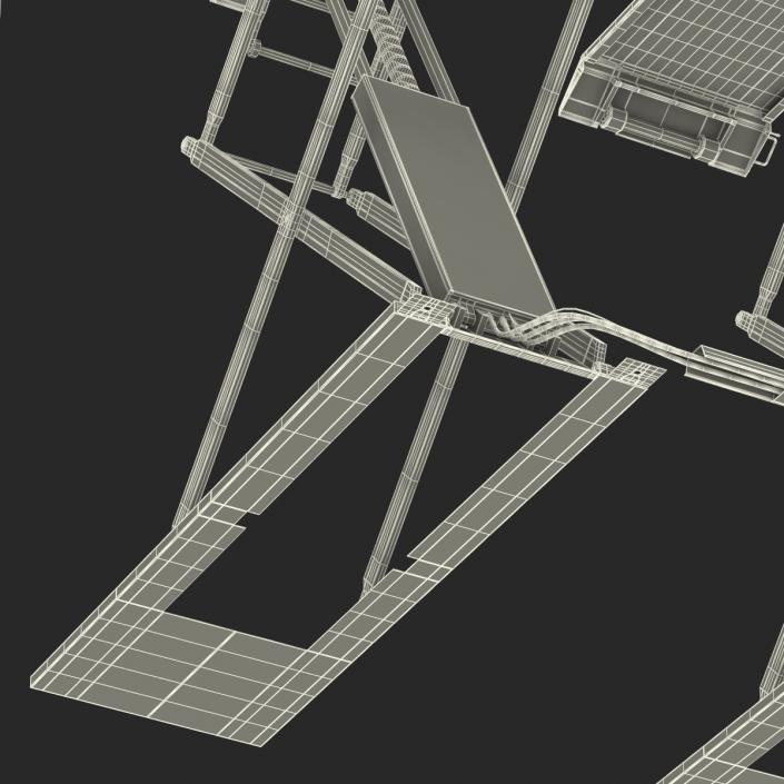 3D Automotive Scissor Lift Generic Rigged model