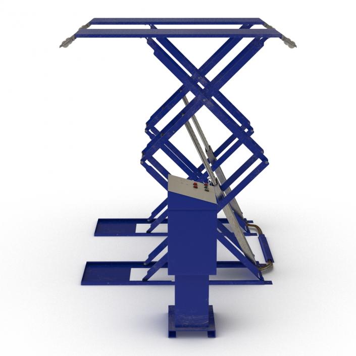 3D model Automotive Scissor Lift Rigged