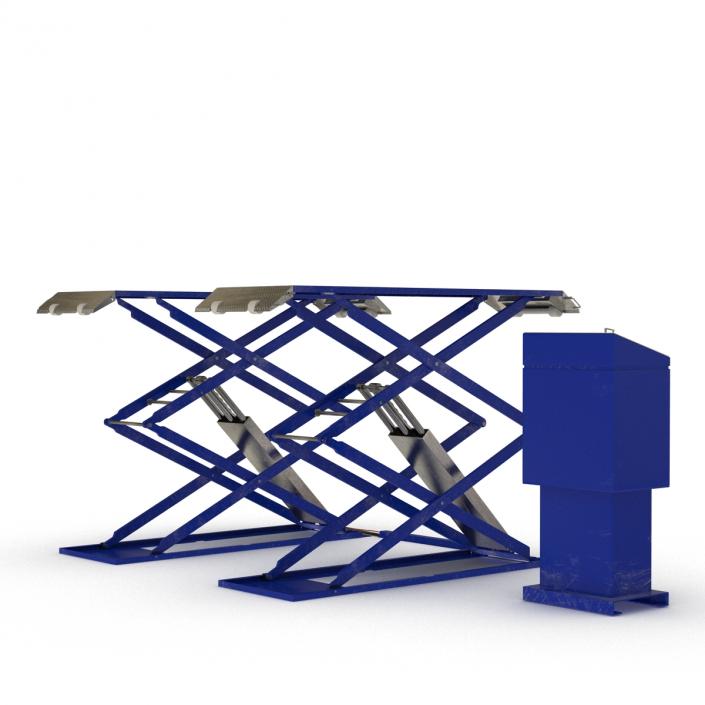 3D model Automotive Scissor Lift Rigged