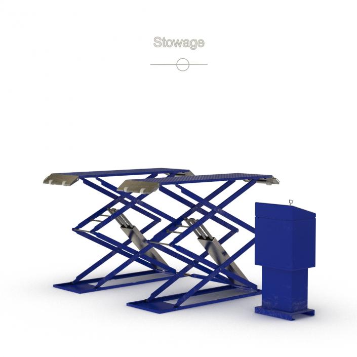 3D model Automotive Scissor Lift Rigged