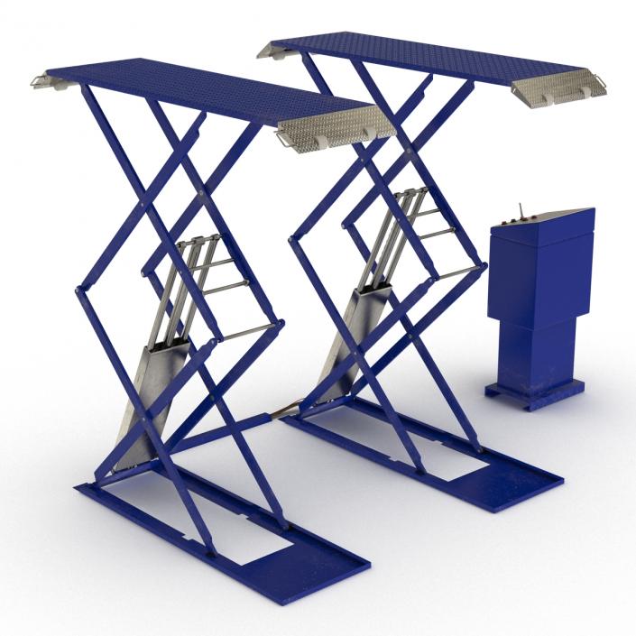 3D model Automotive Scissor Lift Rigged