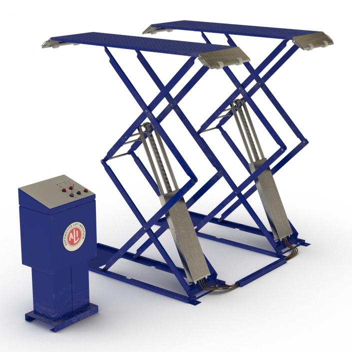 3D model Automotive Scissor Lift Rigged