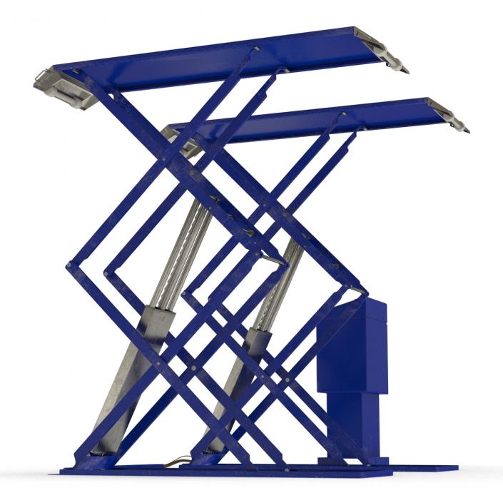 3D model Automotive Scissor Lift Rigged