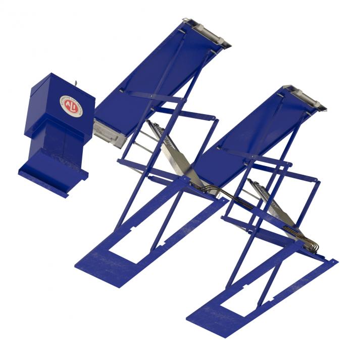 3D model Automotive Scissor Lift Rigged