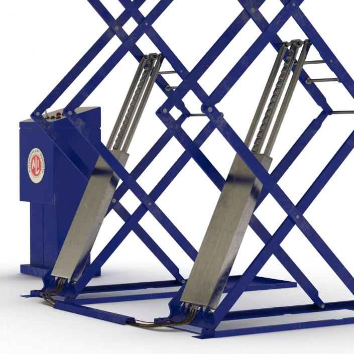 3D model Automotive Scissor Lift Rigged