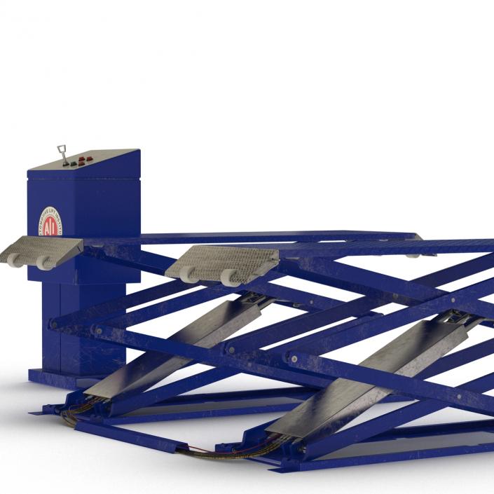 3D model Automotive Scissor Lift Rigged