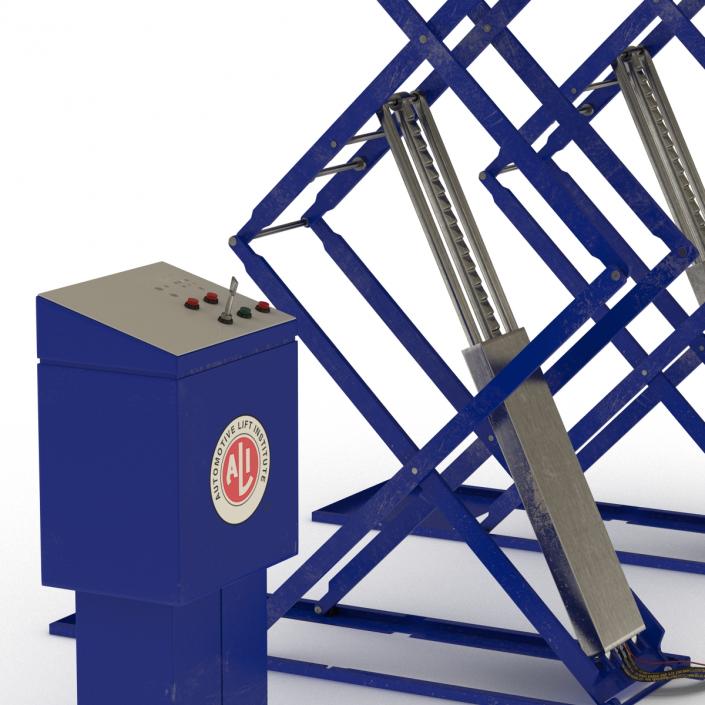 3D model Automotive Scissor Lift Rigged