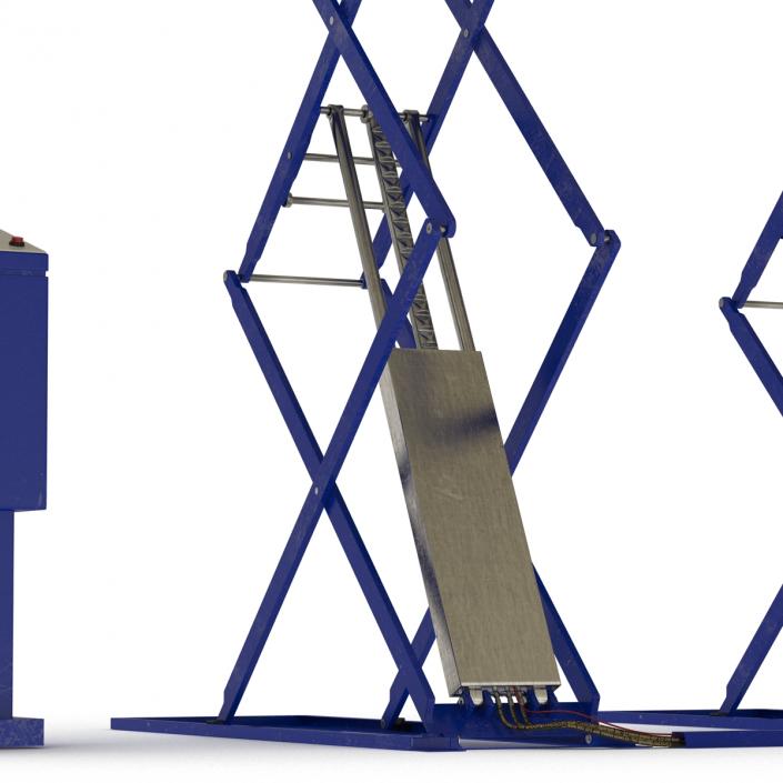 3D model Automotive Scissor Lift Rigged