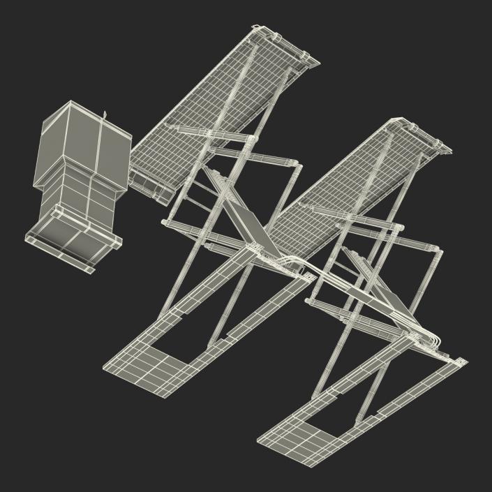 3D model Automotive Scissor Lift Rigged