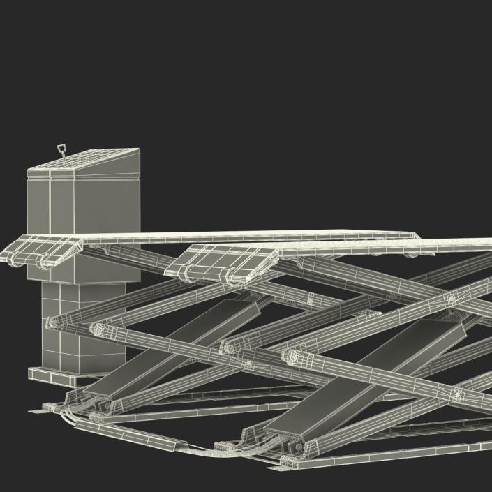 3D model Automotive Scissor Lift Rigged