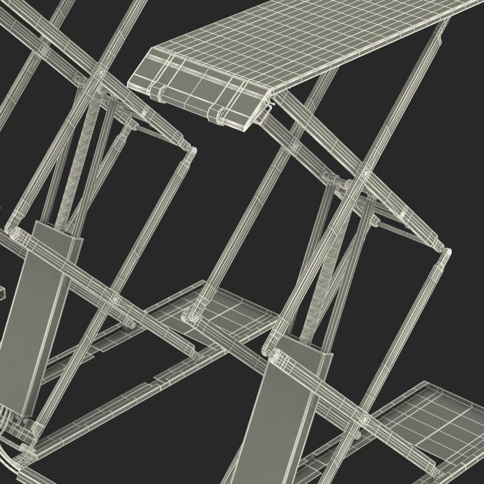 3D model Automotive Scissor Lift Rigged