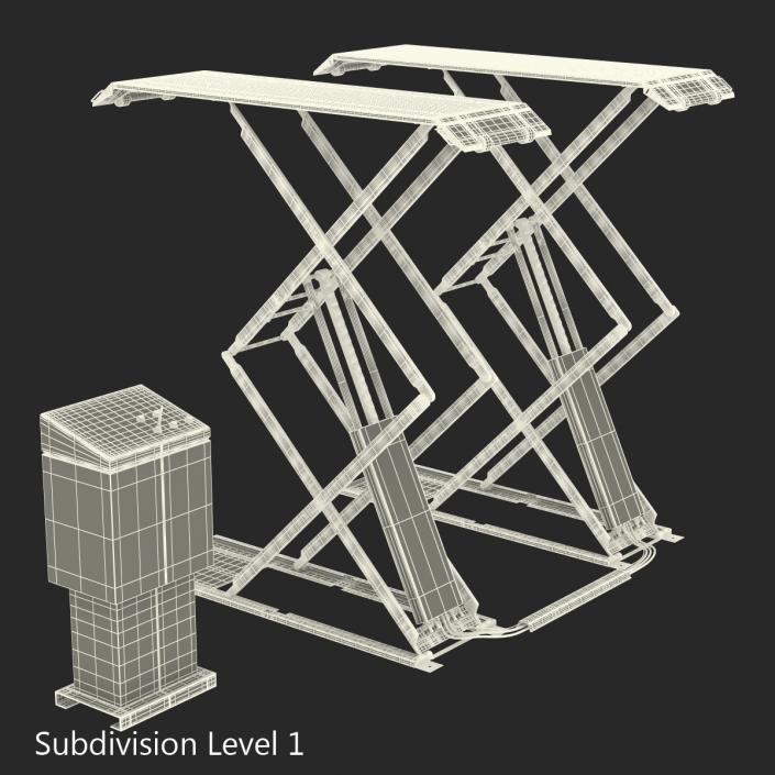 3D Automotive Scissor Lift model