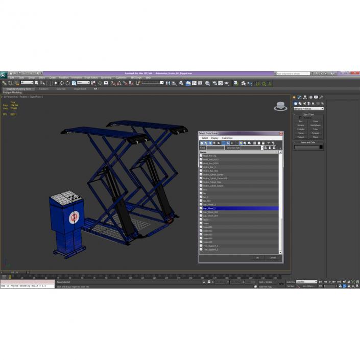 3D Automotive Scissor Lift model