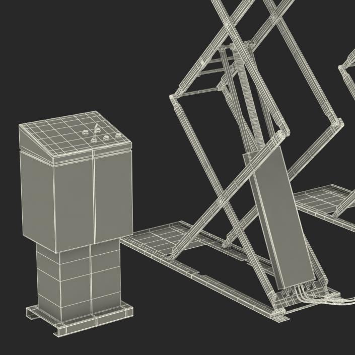 3D Automotive Scissor Lift model