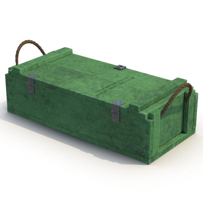 3D Ammo Crate 2 Green model