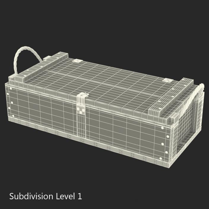 3D Ammo Crate 2 Green model