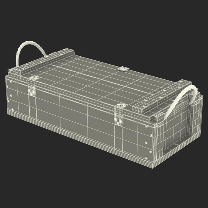 3D Ammo Crate 2 Green model