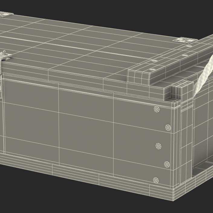 3D Ammo Crate 2 Green model