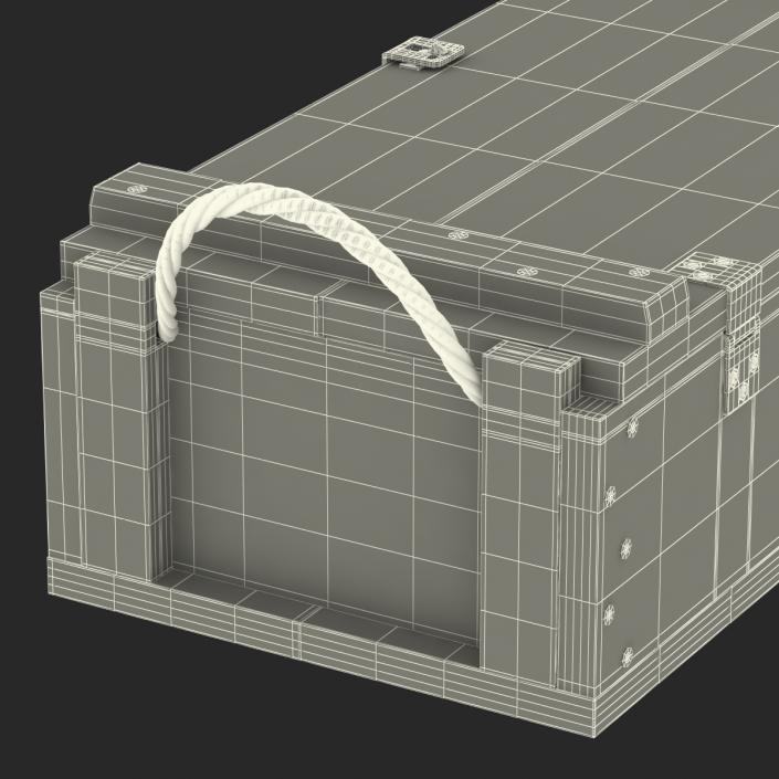 3D Ammo Crate 2 Green model