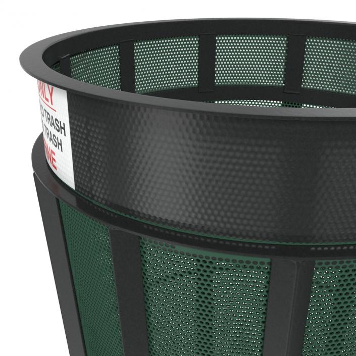 3D Public Garbage Can model