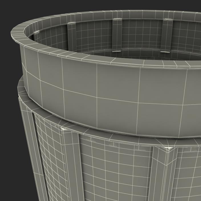 3D Public Garbage Can model