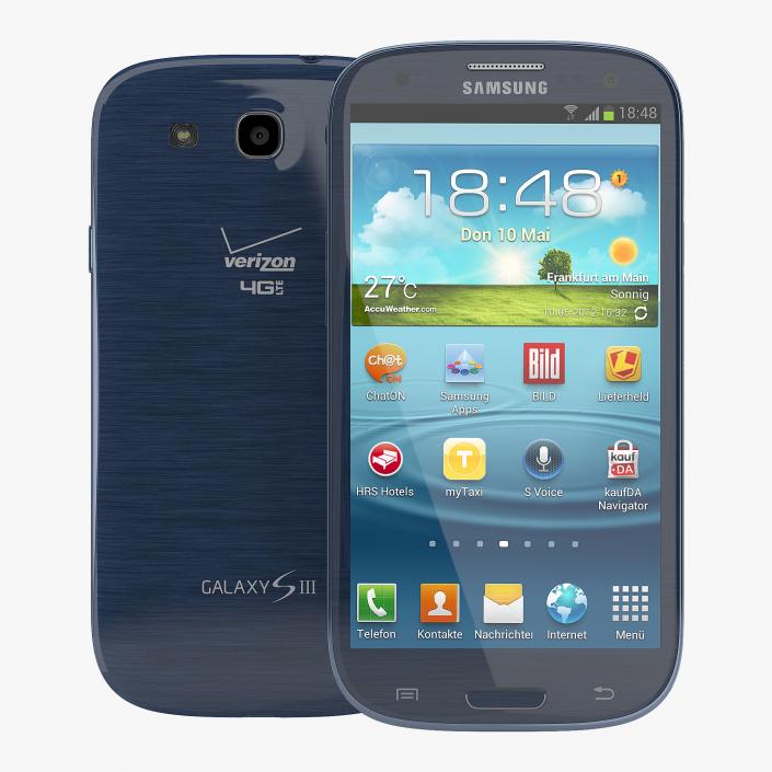 3D model Samsung Galaxy S III Blue