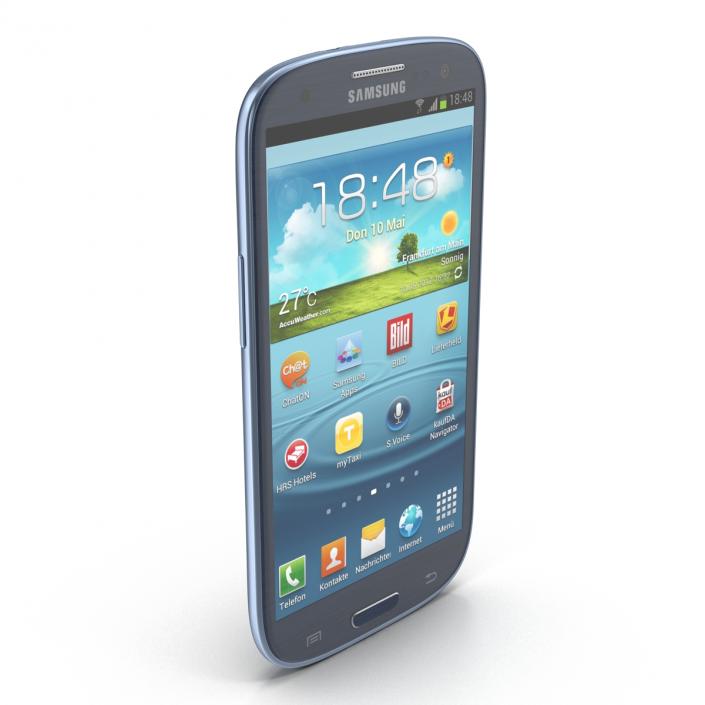 3D model Samsung Galaxy S III Blue