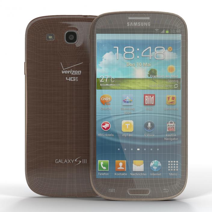 3D Samsung Galaxy S III Brown