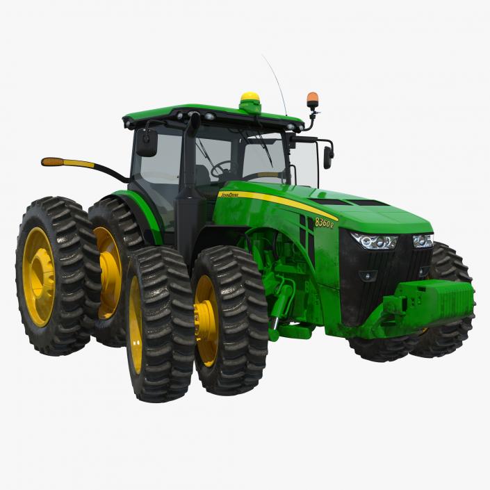 Tractor John Deere 8RT Rigged 3D model