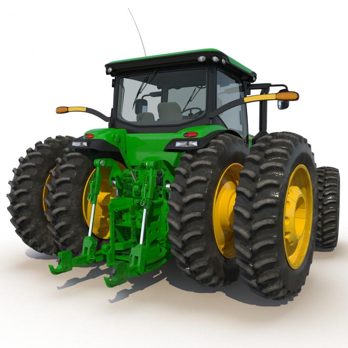 Tractor John Deere 8RT Rigged 3D model