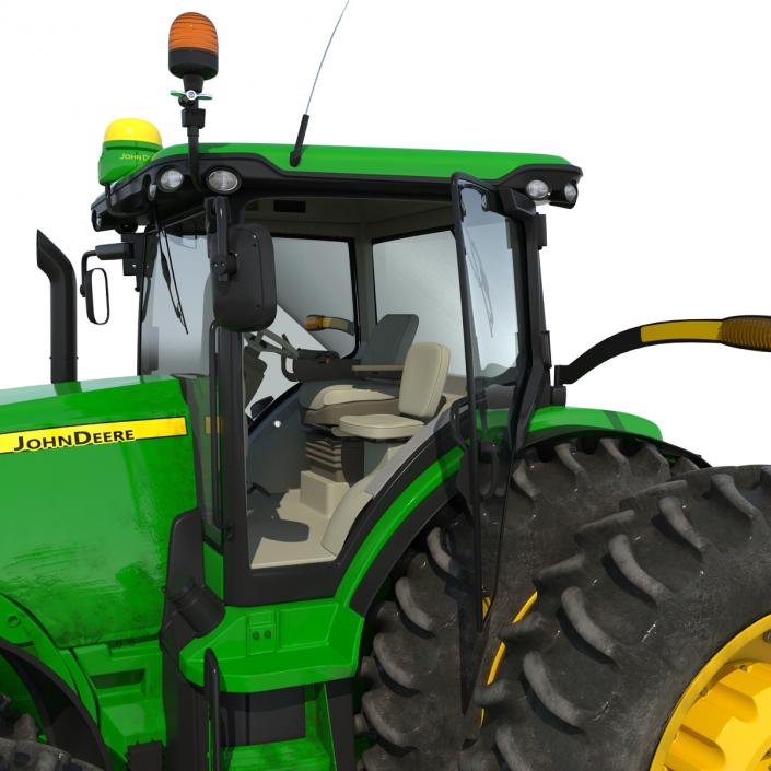 Tractor John Deere 8RT Rigged 3D model