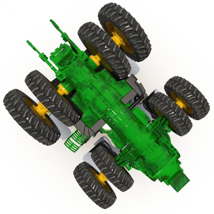 Tractor John Deere 8RT Rigged 3D model