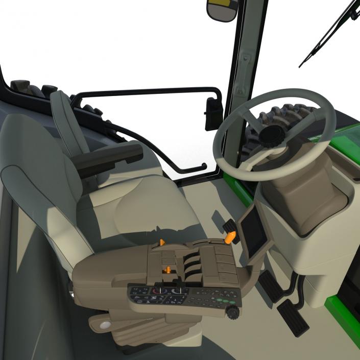 Tractor John Deere 8RT Rigged 3D model