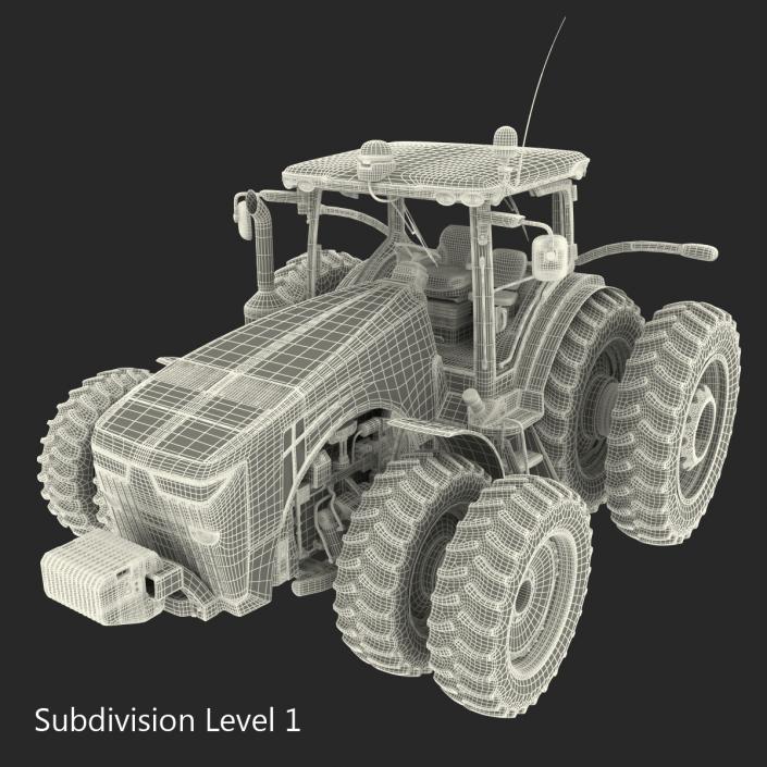 Tractor John Deere 8RT Rigged 3D model