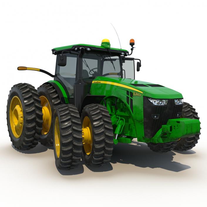 Tractor John Deere 8RT Rigged 3D model