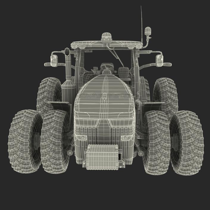 Tractor John Deere 8RT Rigged 3D model