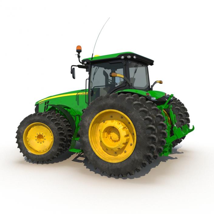 Tractor John Deere 8RT Rigged 3D model