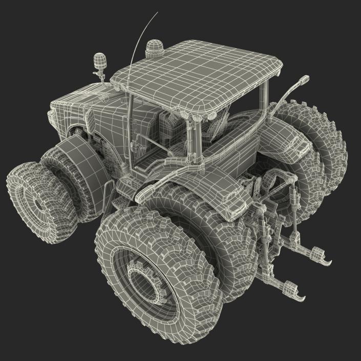 Tractor John Deere 8RT Rigged 3D model