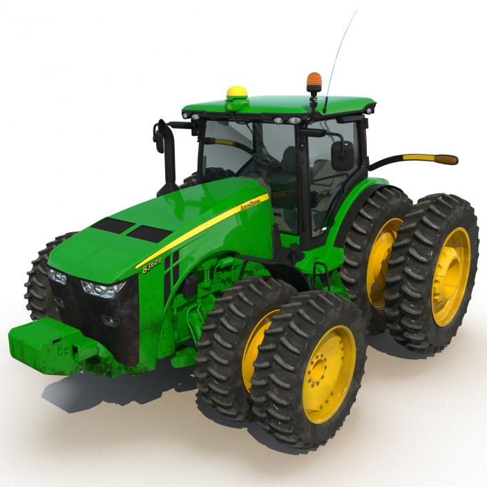 Tractor John Deere 8RT Rigged 3D model