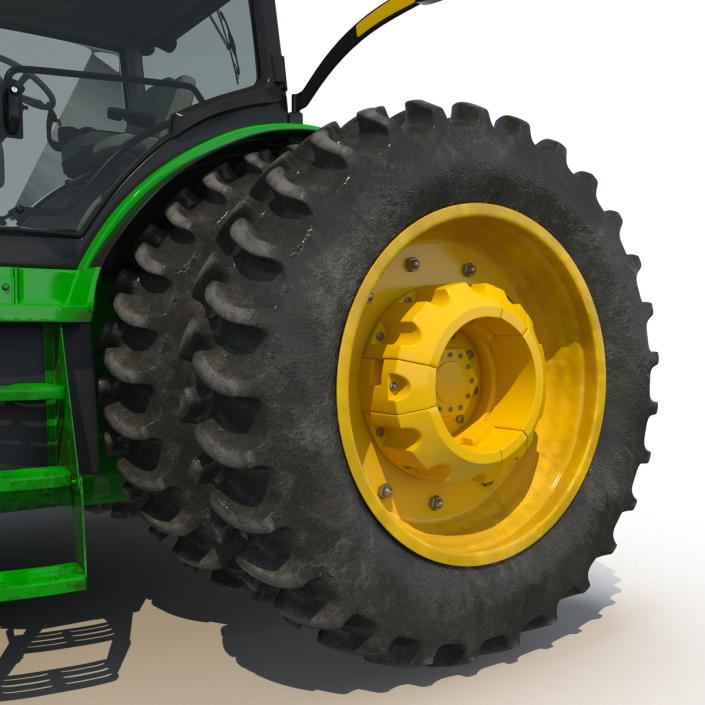 Tractor John Deere 8RT Rigged 3D model