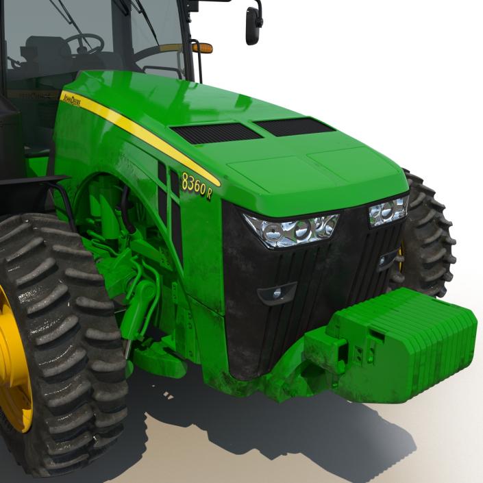 Tractor John Deere 8RT Rigged 3D model