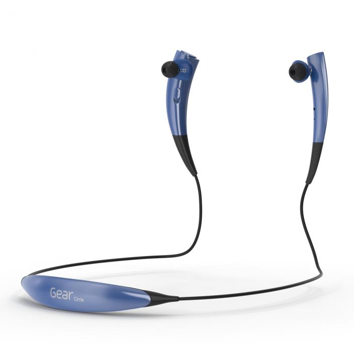 Bluetooth Headset Samsung Gear Circle Blue 3D