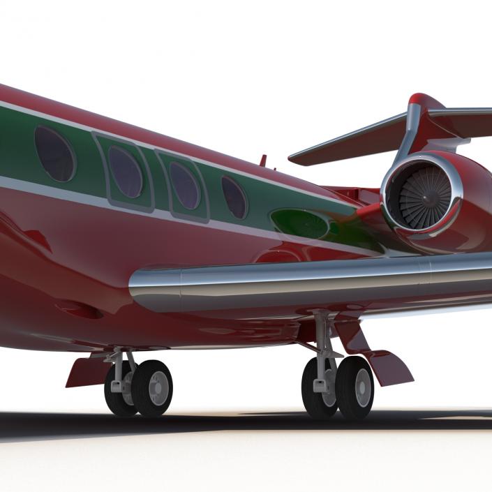 Business Jet Gulfstream G500 2 Rigged 3D