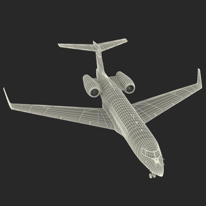 Business Jet Gulfstream G500 2 Rigged 3D