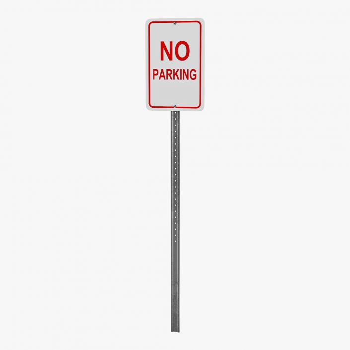 3D model No Parking Sign