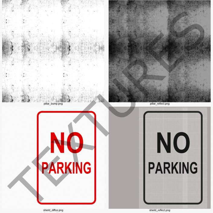 3D model No Parking Sign