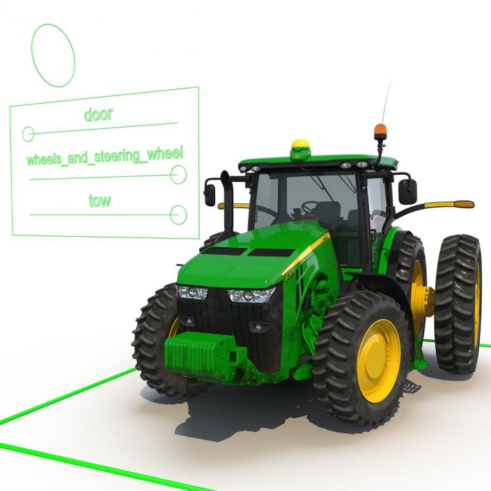 3D Tractor John Deere 8285R Rigged