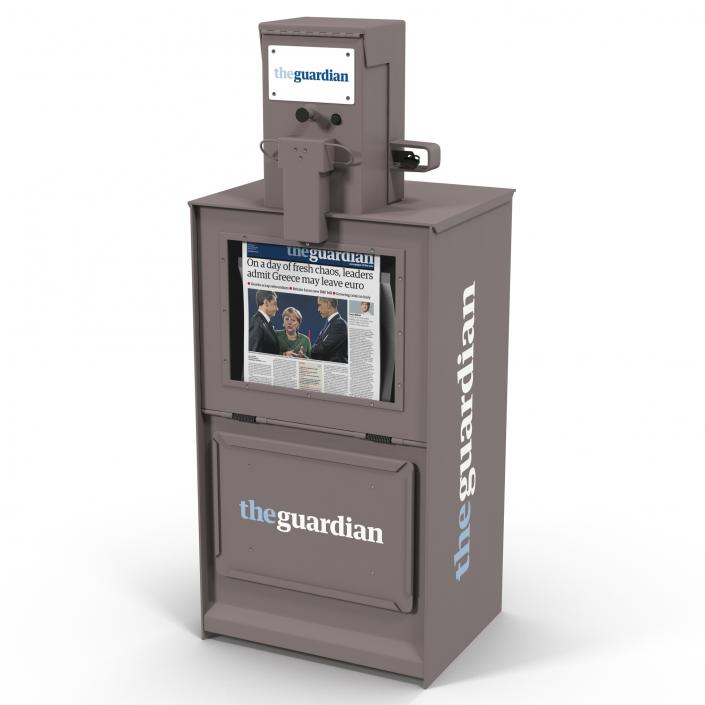 3D Classic Newspaper Box Gray