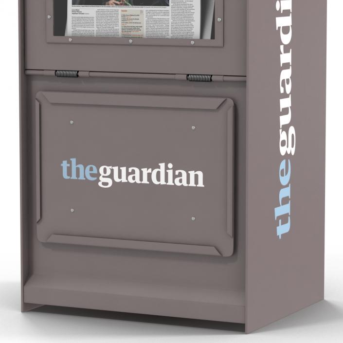 3D Classic Newspaper Box Gray