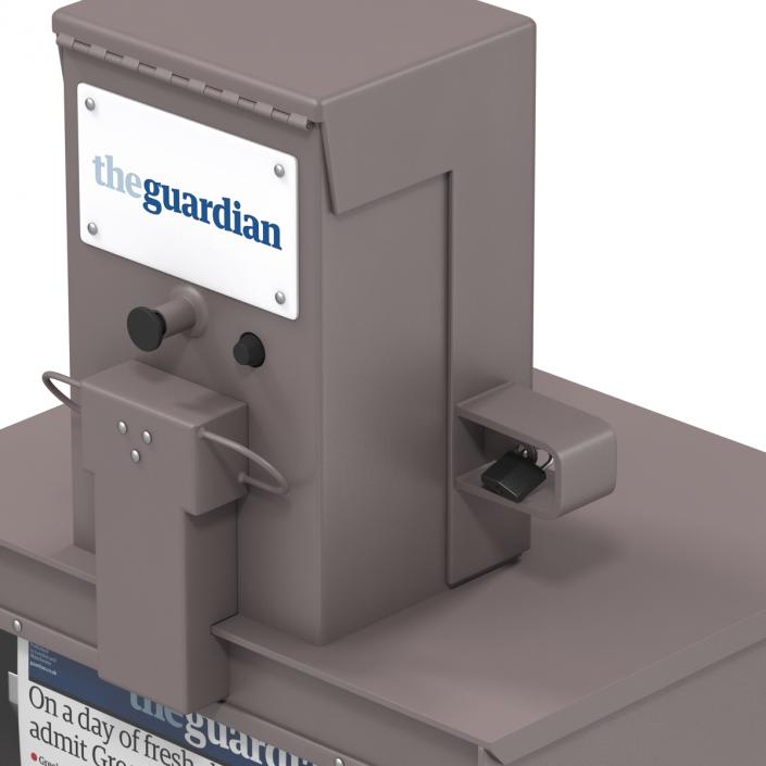 3D Classic Newspaper Box Gray